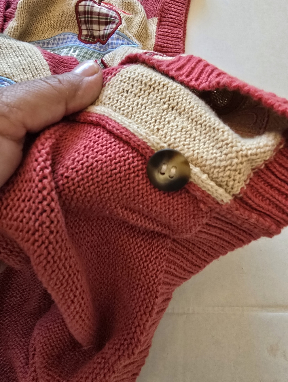 Vintage Karen Scott Teachers Knitwear Vest Size Large - Picture 2 of 8